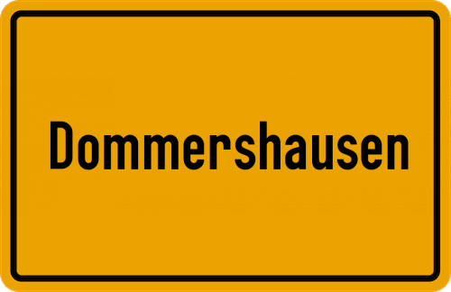 Ortsschild Dommershausen