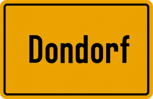 Ortsschild Dondorf