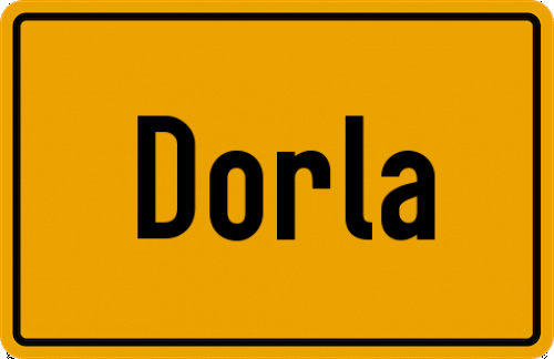 Ortsschild Dorla