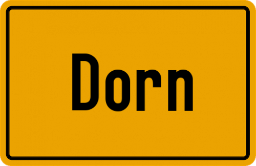 Ortsschild Dorn