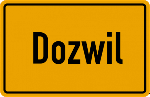 Ortsschild Dozwil