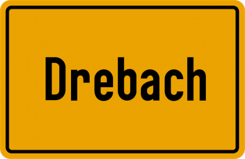 Ortsschild Drebach
