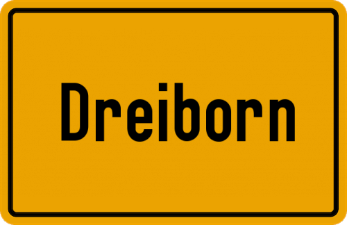 Ortsschild Dreiborn