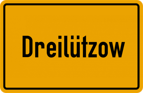 Ortsschild Dreilützow