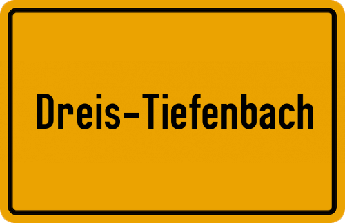 Ortsschild Dreis-Tiefenbach
