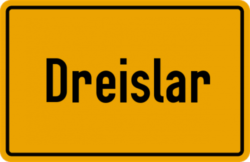 Ortsschild Dreislar