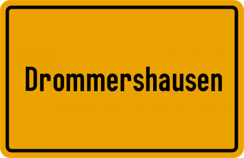 Ortsschild Drommershausen