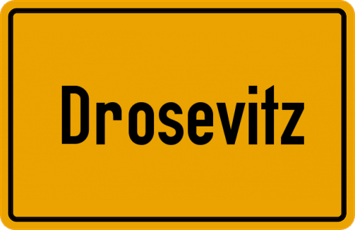 Ortsschild Drosevitz