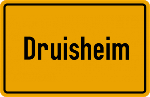 Ortsschild Druisheim