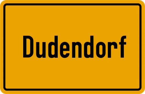 Ortsschild Dudendorf