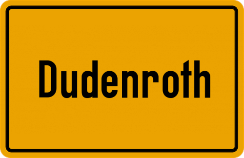 Ortsschild Dudenroth