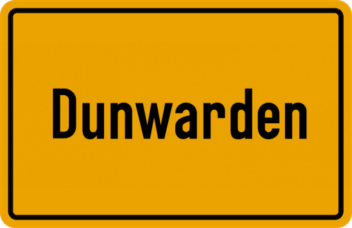 Ortsschild Dunwarden