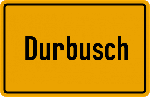 Ortsschild Durbusch