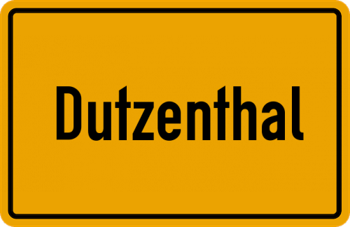 Ortsschild Dutzenthal