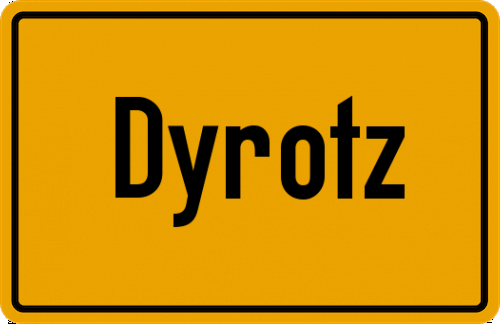 Ortsschild Dyrotz