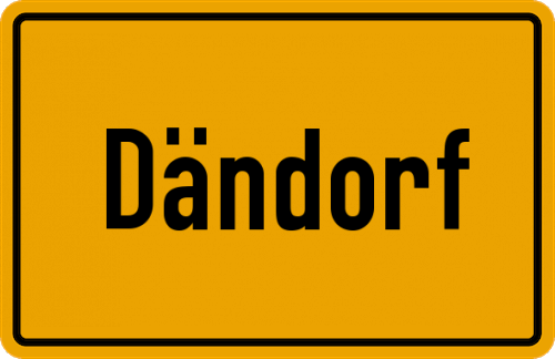 Ortsschild Dändorf