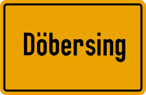 Ortsschild Döbersing