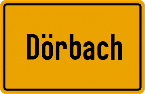 Ortsschild Dörbach