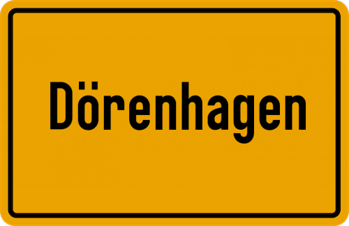 Ortsschild Dörenhagen
