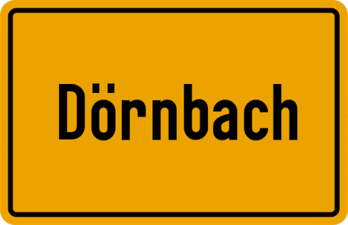 Ortsschild Dörnbach