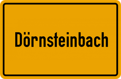 Ortsschild Dörnsteinbach