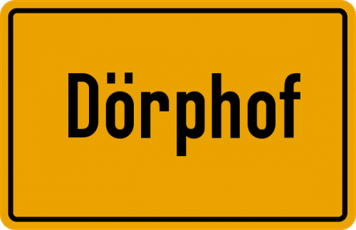 Ortsschild Dörphof