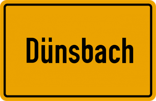 Ortsschild Dünsbach