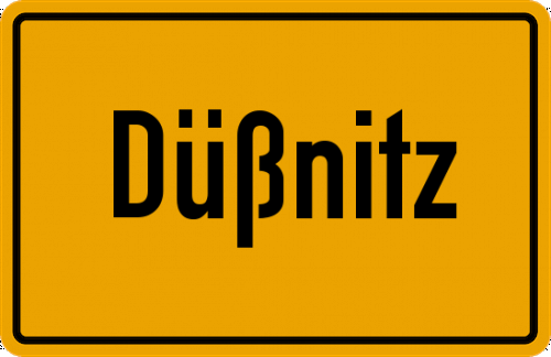 Ortsschild Düßnitz
