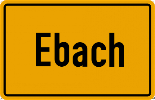Ortsschild Ebach
