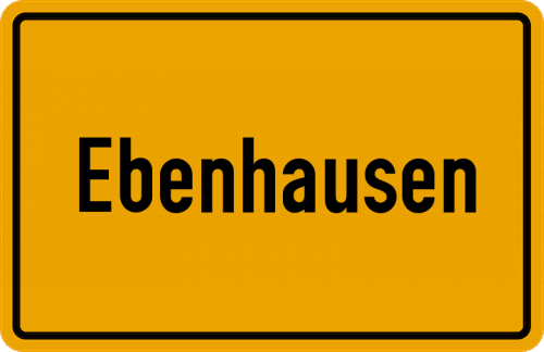 Ortsschild Ebenhausen, Unterfranken
