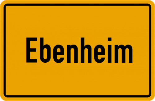Ortsschild Ebenheim