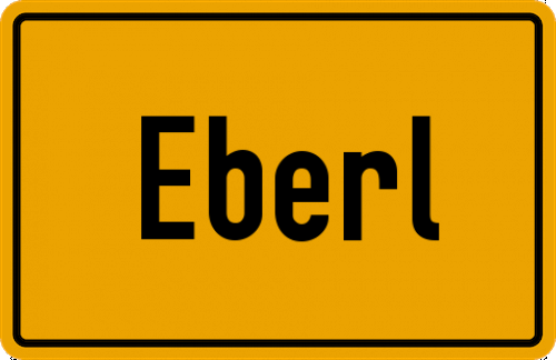 Ortsschild Eberl