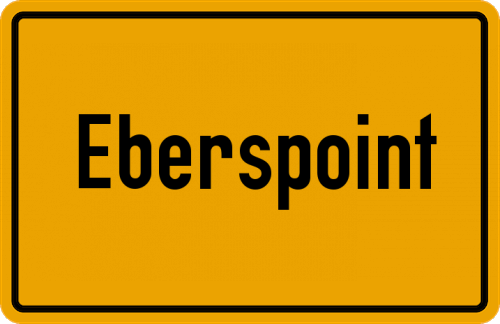 Ortsschild Eberspoint, Kreis Freising