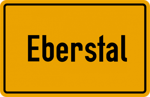 Ortsschild Eberstal