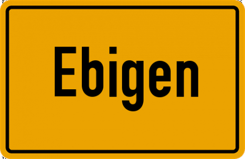 Ortsschild Ebigen