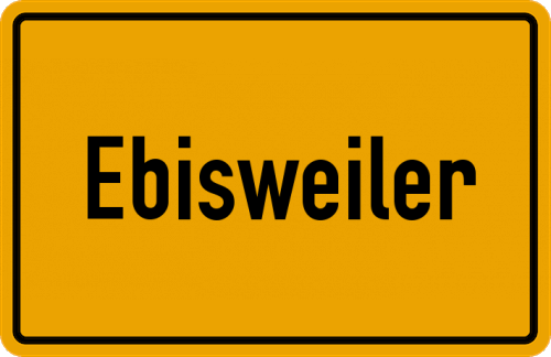 Ortsschild Ebisweiler