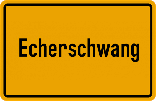 Ortsschild Echerschwang