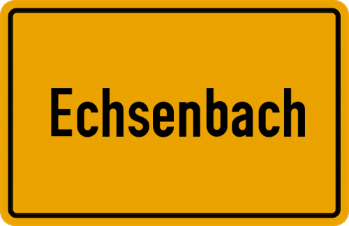 Ortsschild Echsenbach