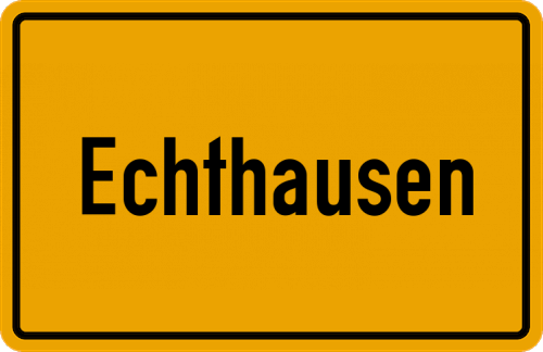 Ortsschild Echthausen