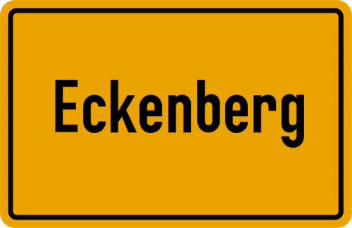 Ortsschild Eckenberg