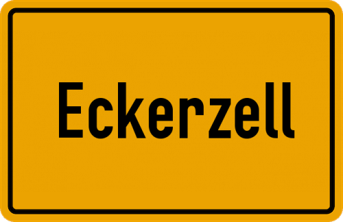 Ortsschild Eckerzell, Oberpfalz