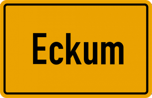 Ortsschild Eckum