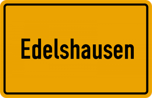 Ortsschild Edelshausen