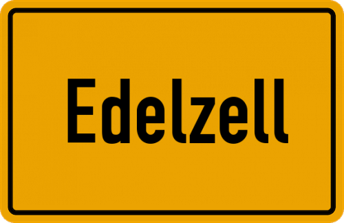 Ortsschild Edelzell