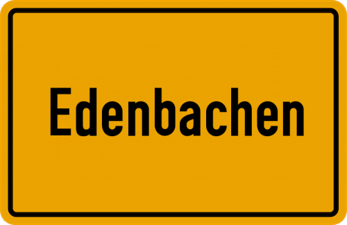 Ortsschild Edenbachen