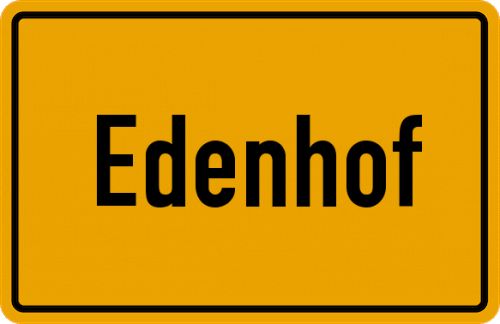 Ortsschild Edenhof