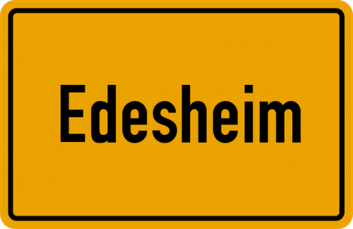 Ortsschild Edesheim, Pfalz