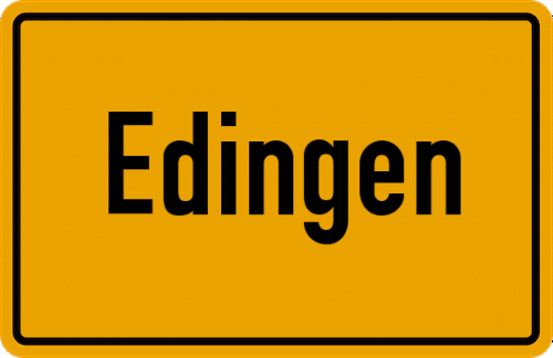 Ortsschild Edingen, Hessen