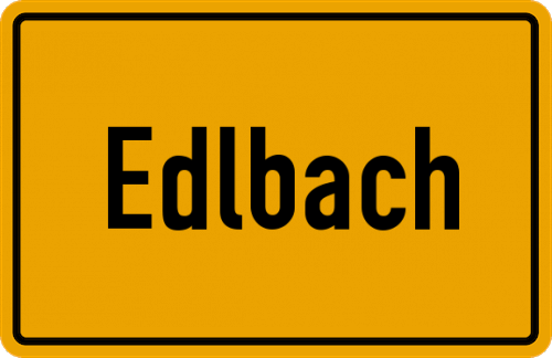 Ortsschild Edlbach