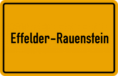 Ortsschild Effelder-Rauenstein